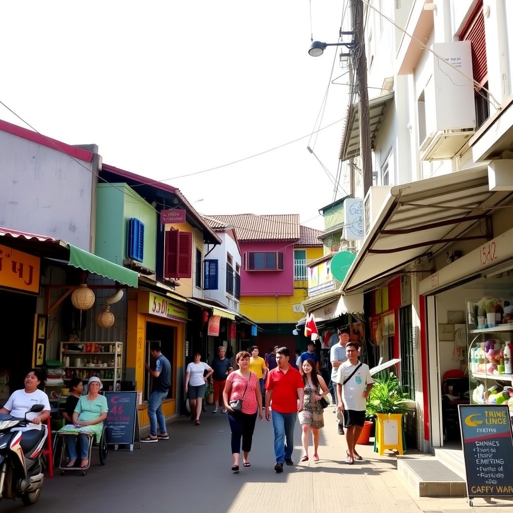Vibrant streets of Rivertown